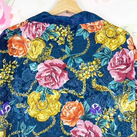 Vintage Victoria’s Secret Floral Button Down Pajama Top L - Picture 10 of 13